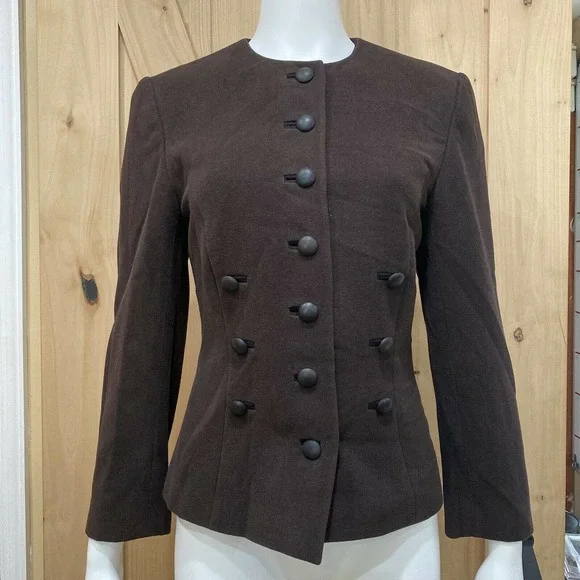 Louis Féraud Military Blazer Lined Jacket size 6 - Picture 8 of 10